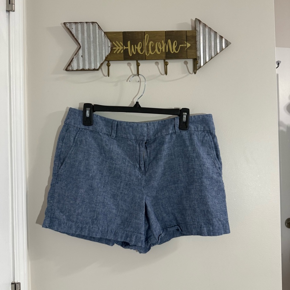 LOFT Chambray Blue Women's Shorts Size 10 with 4” inseam